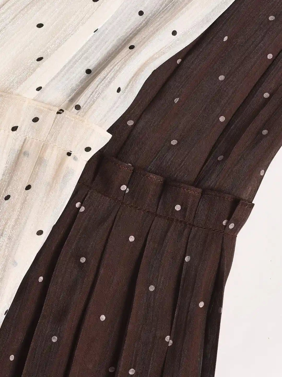 Braelyn Pleated Dots Skirt