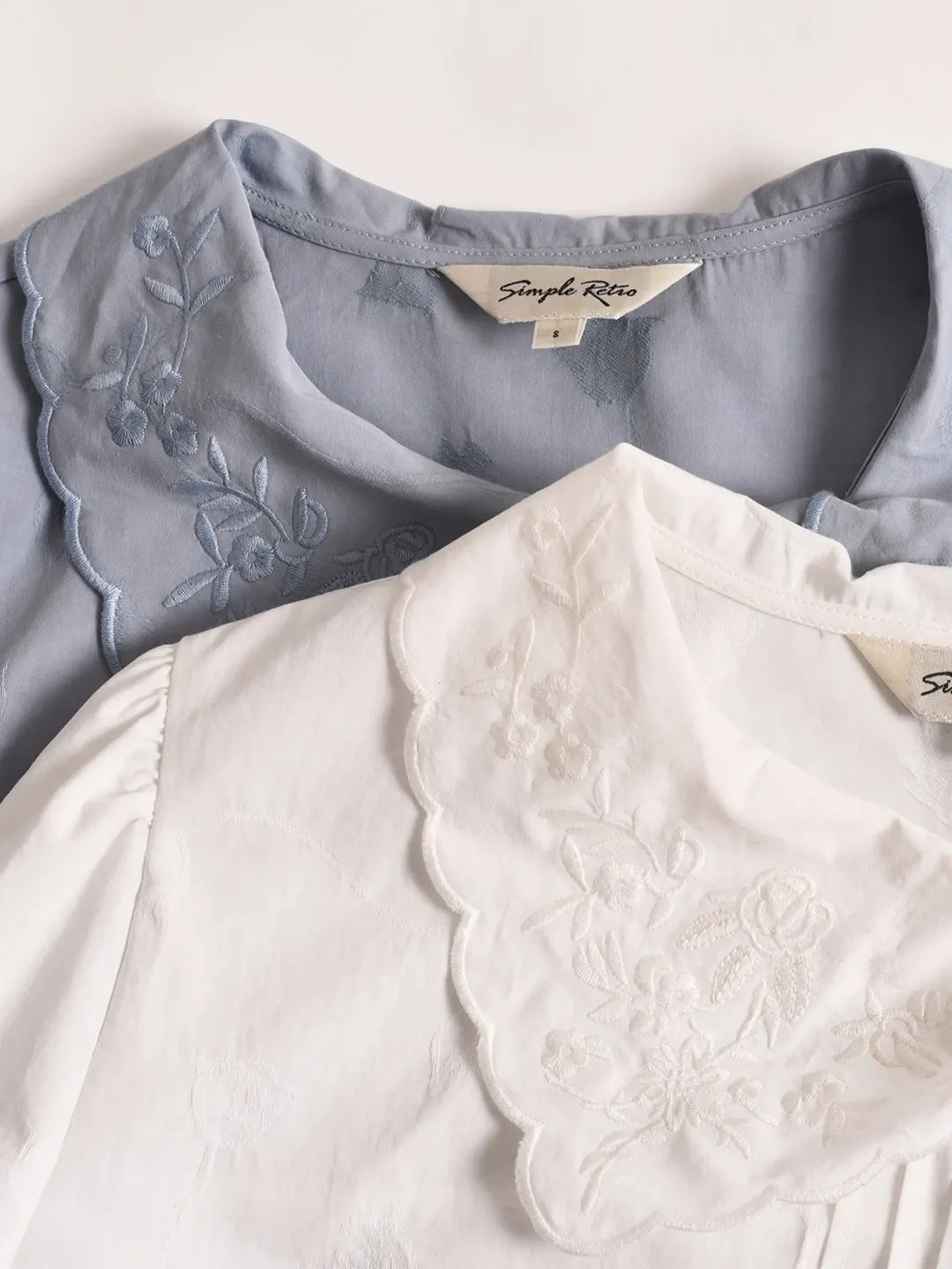 Adele Tie Collar Cotton Blouse