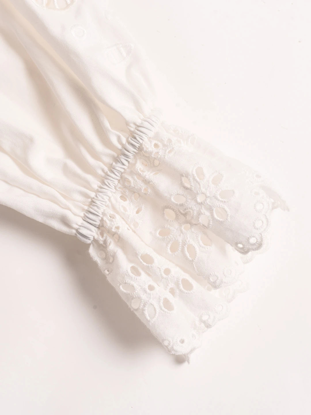 Kallie Ruffle Collar Hollow Blouse