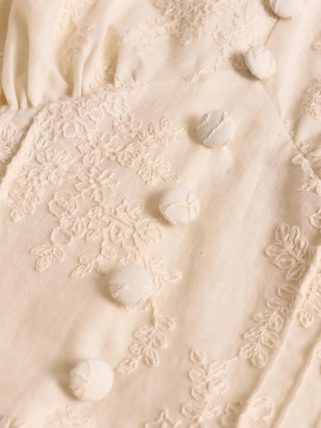 Rosalina V-Neck Embroidery Cotton Dress