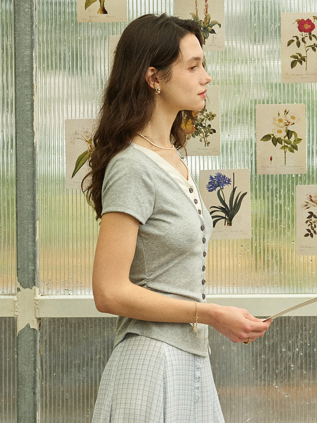 Shay Layered-Look V-Neck Top