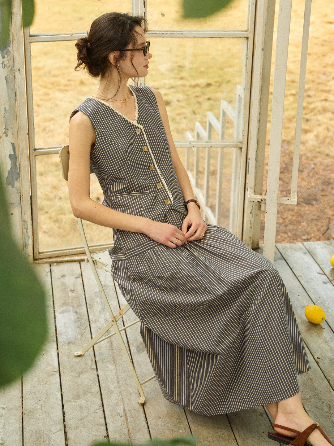 Whitney Striped Maxi Skirt