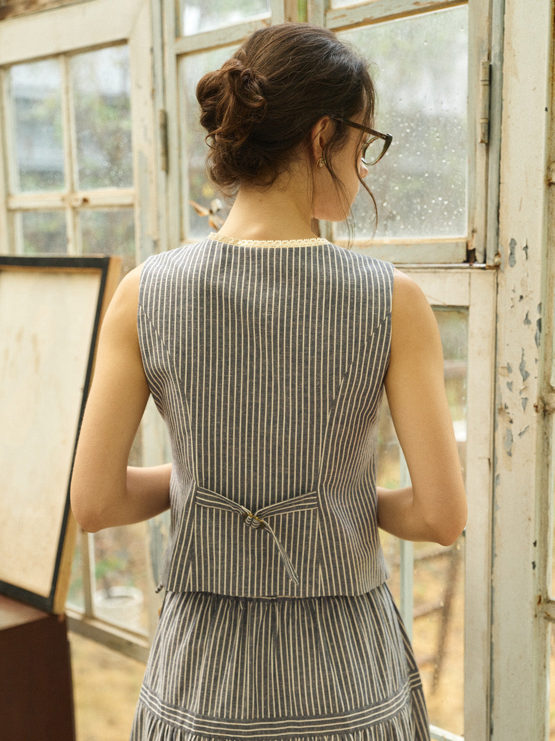 Allyson Striped Waistcoat Vest