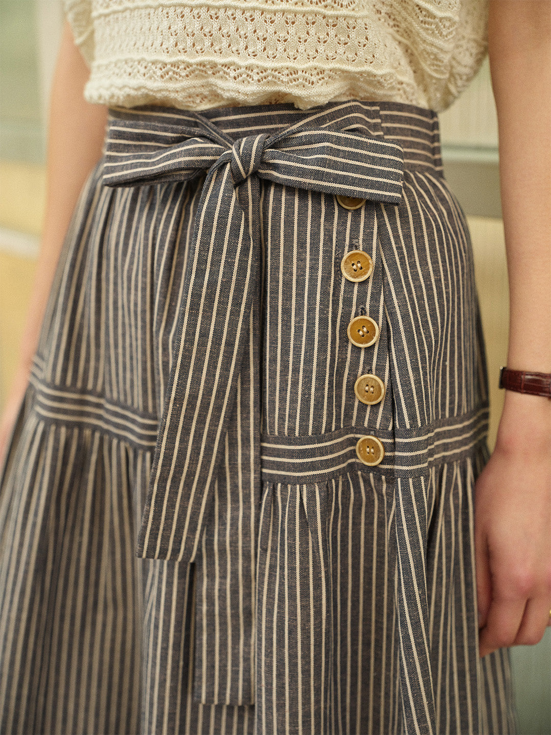 Whitney Striped Maxi Skirt