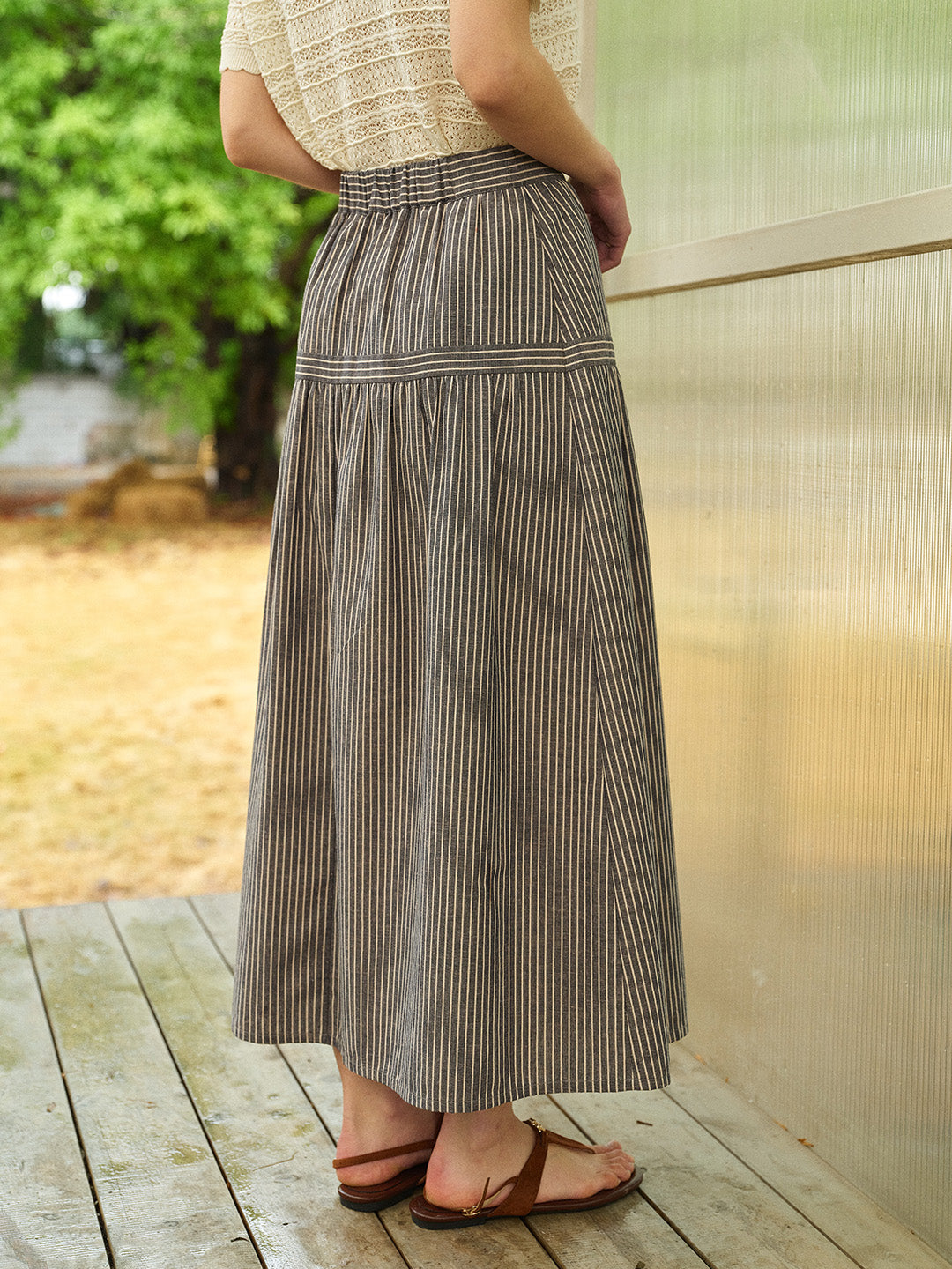 Whitney Striped Maxi Skirt