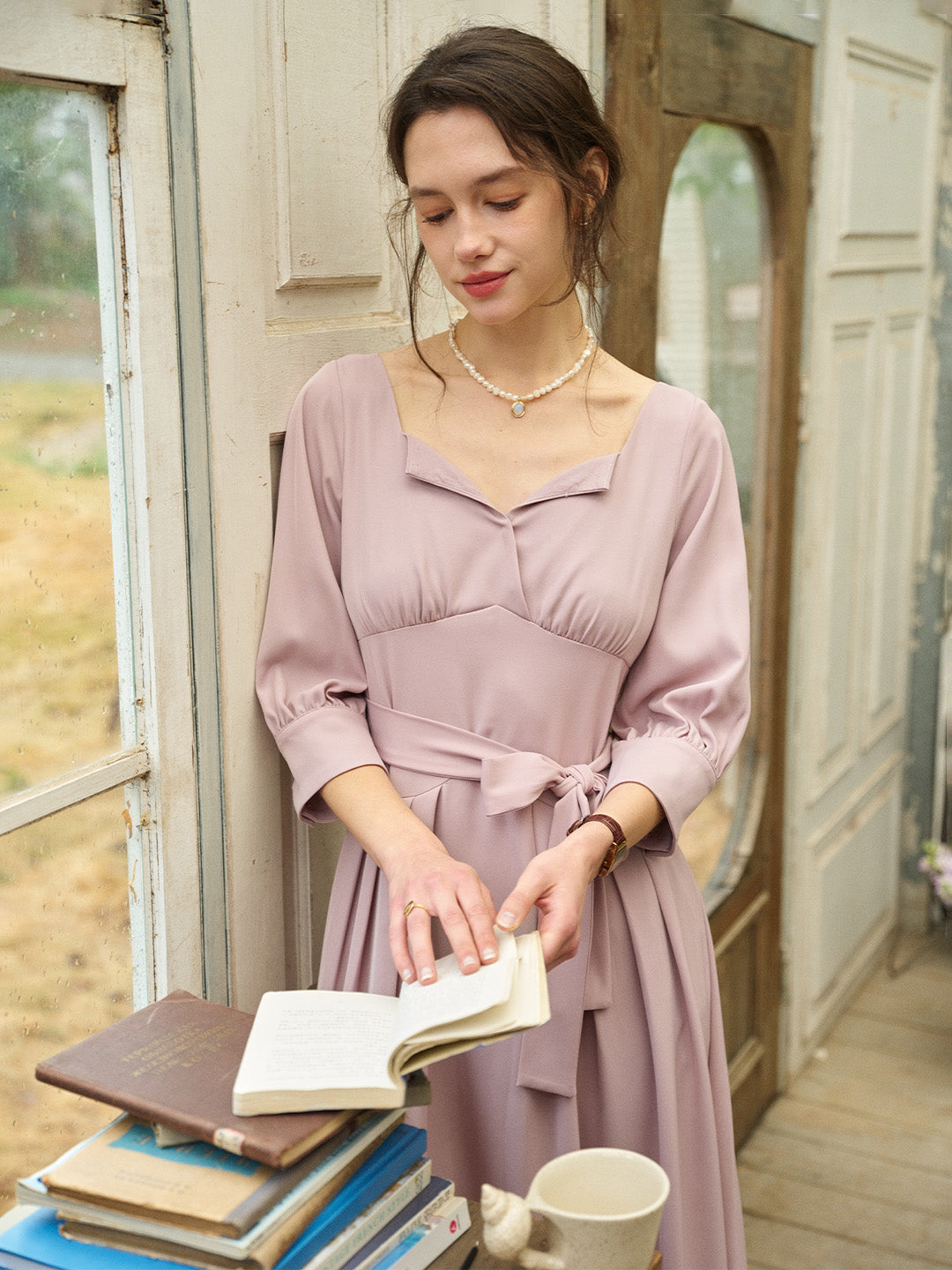 Katelyn Simple V-Neck Dress