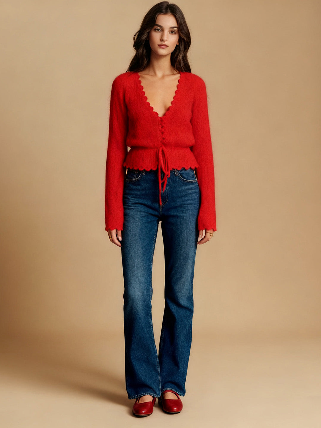 Yaretzi V-Neck Knit Top