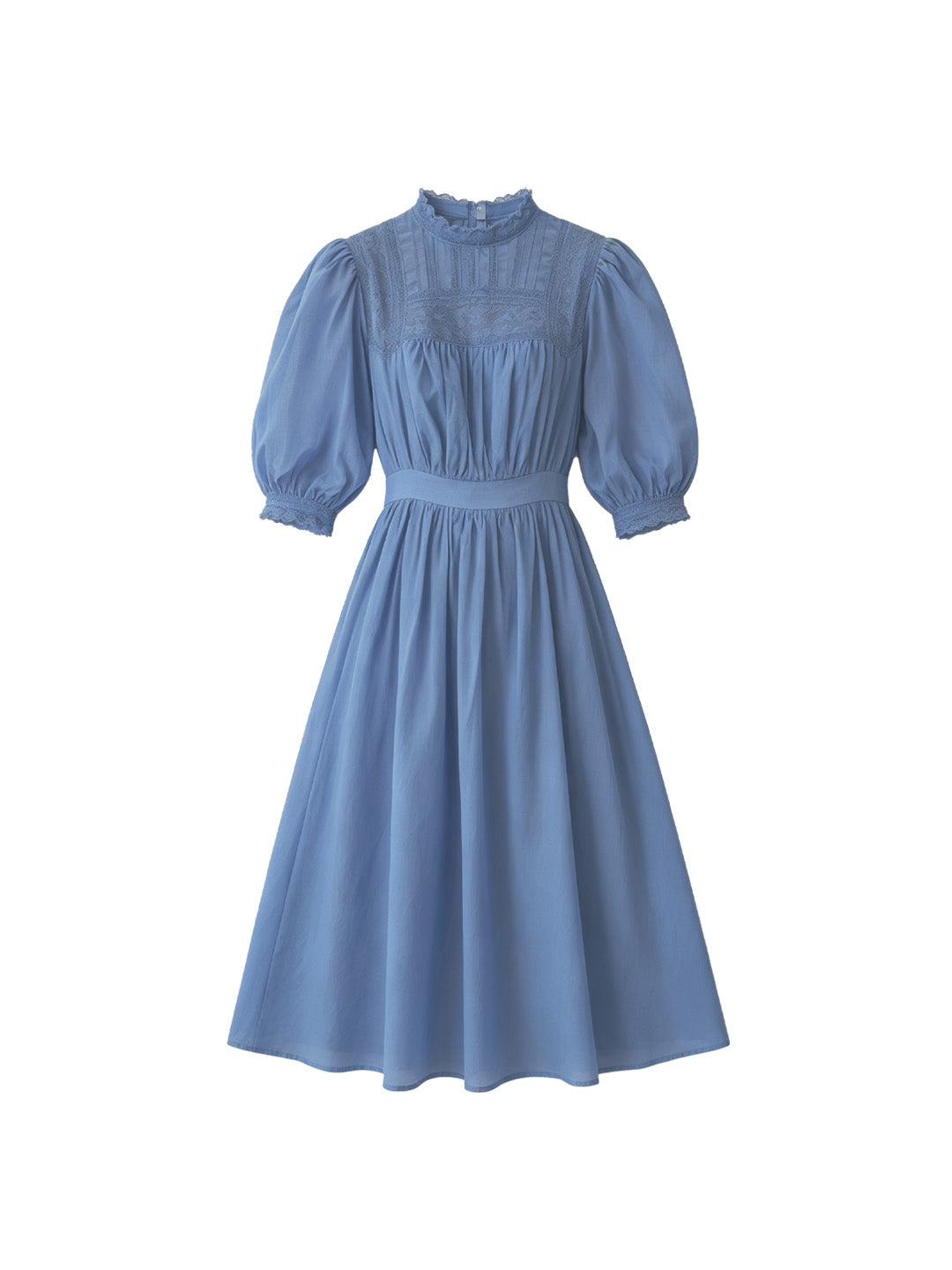 blue lace panel dress IGIGI Yuliya Raquel Lace Panel Midi Dress Womens 12 Navy Blue Coquette Luxe