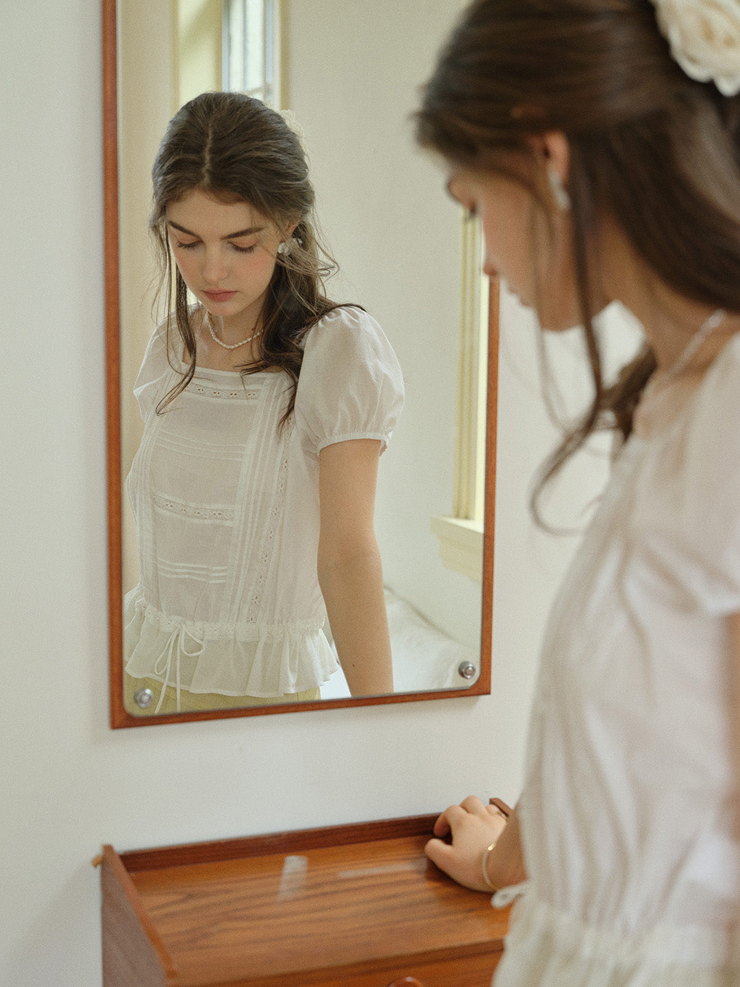 Halo 100%Cotton French Loose Blouse