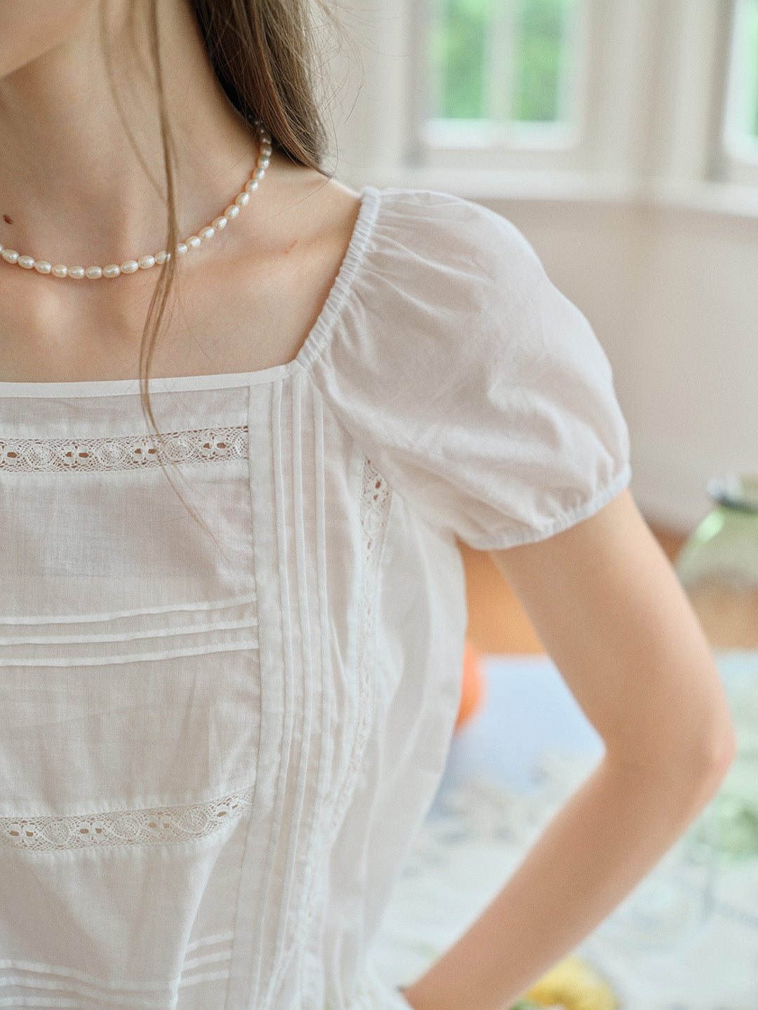 Halo 100%Cotton French Loose Blouse