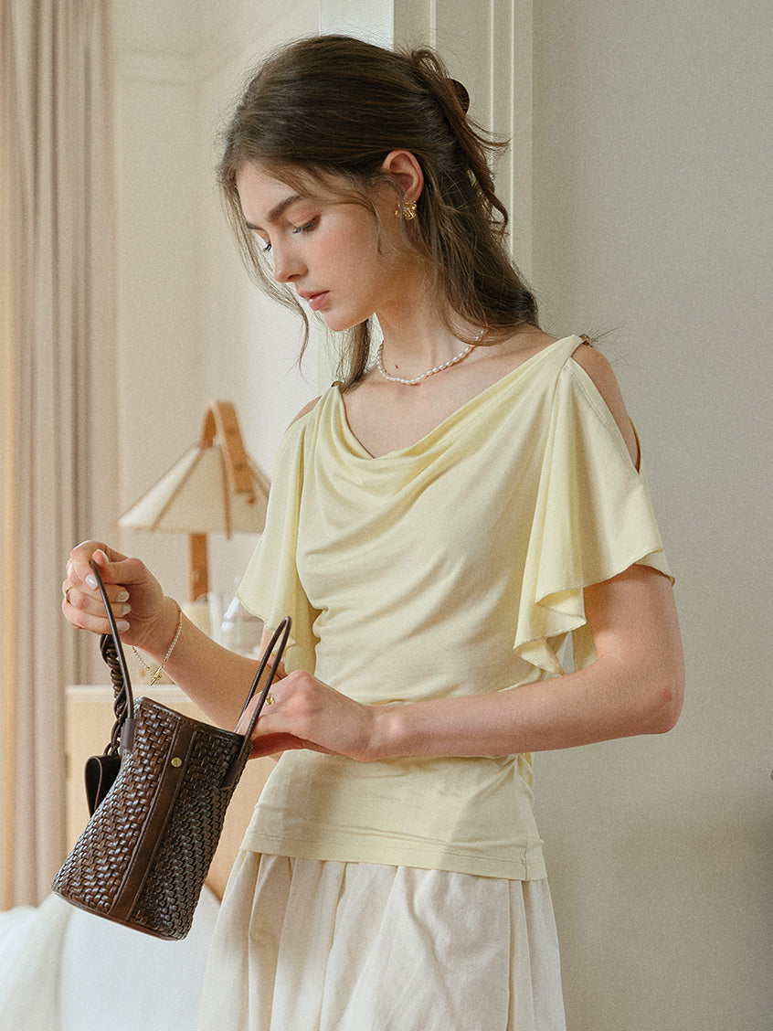 Kiera V-Neck Gathered Waisted Top