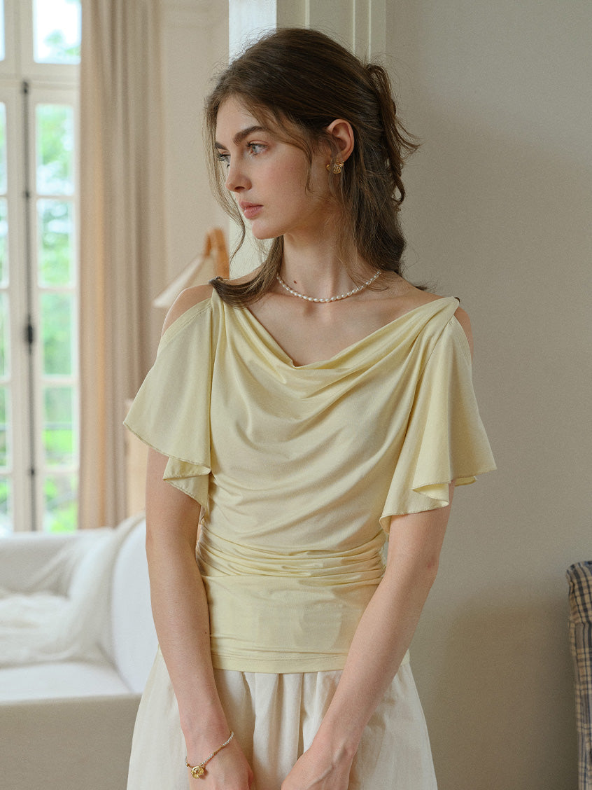 Kiera V-Neck Gathered Waisted Top