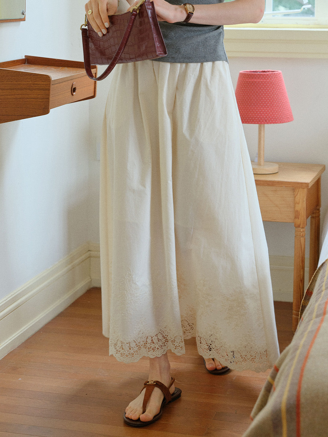 Delilah 100%Cotton Midi Skirt