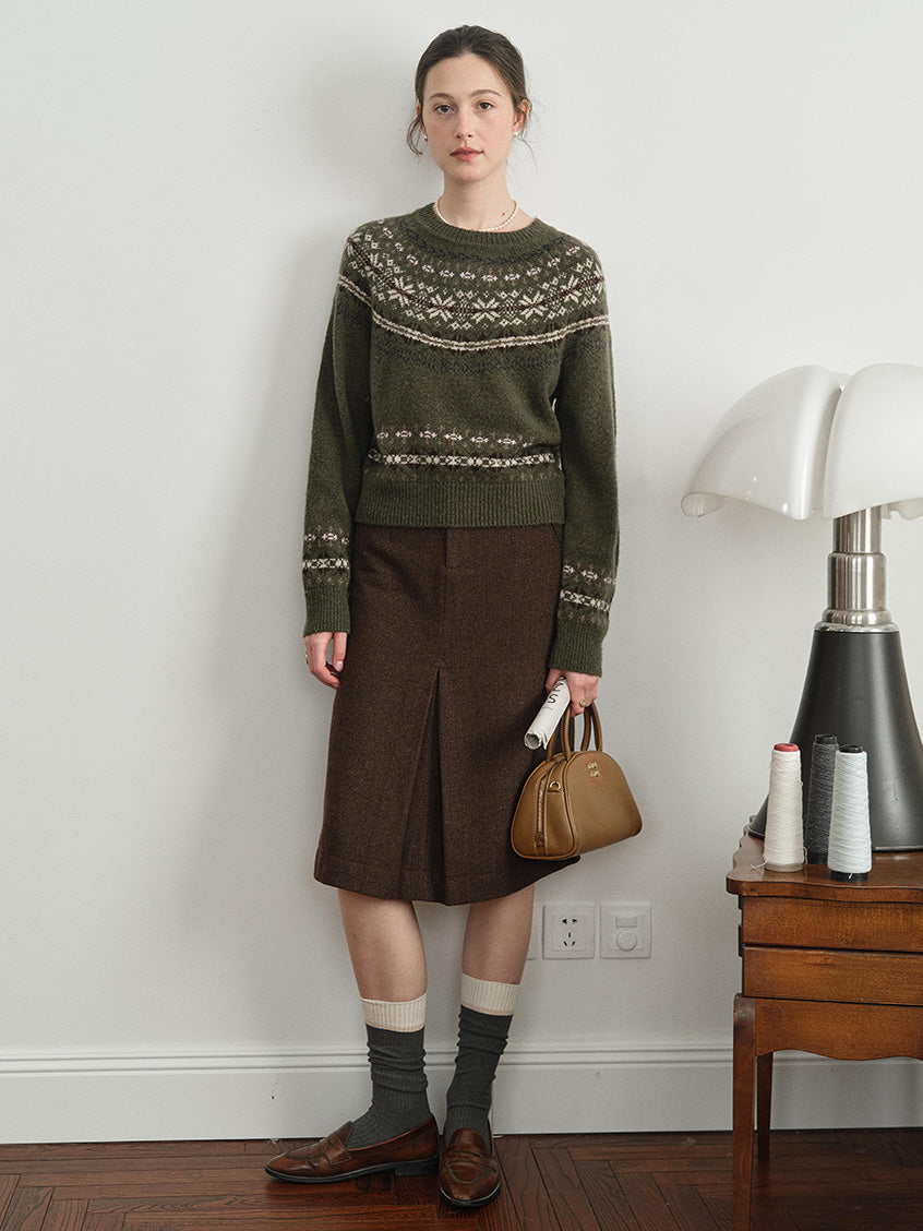 Chiara Fair Isle 100%Wool Sweater
