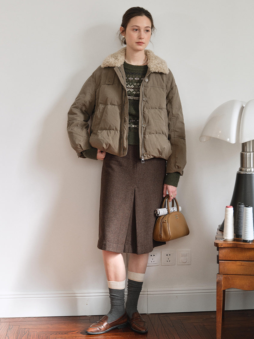 Orsina Faux-Fur Collar Padded Jacket