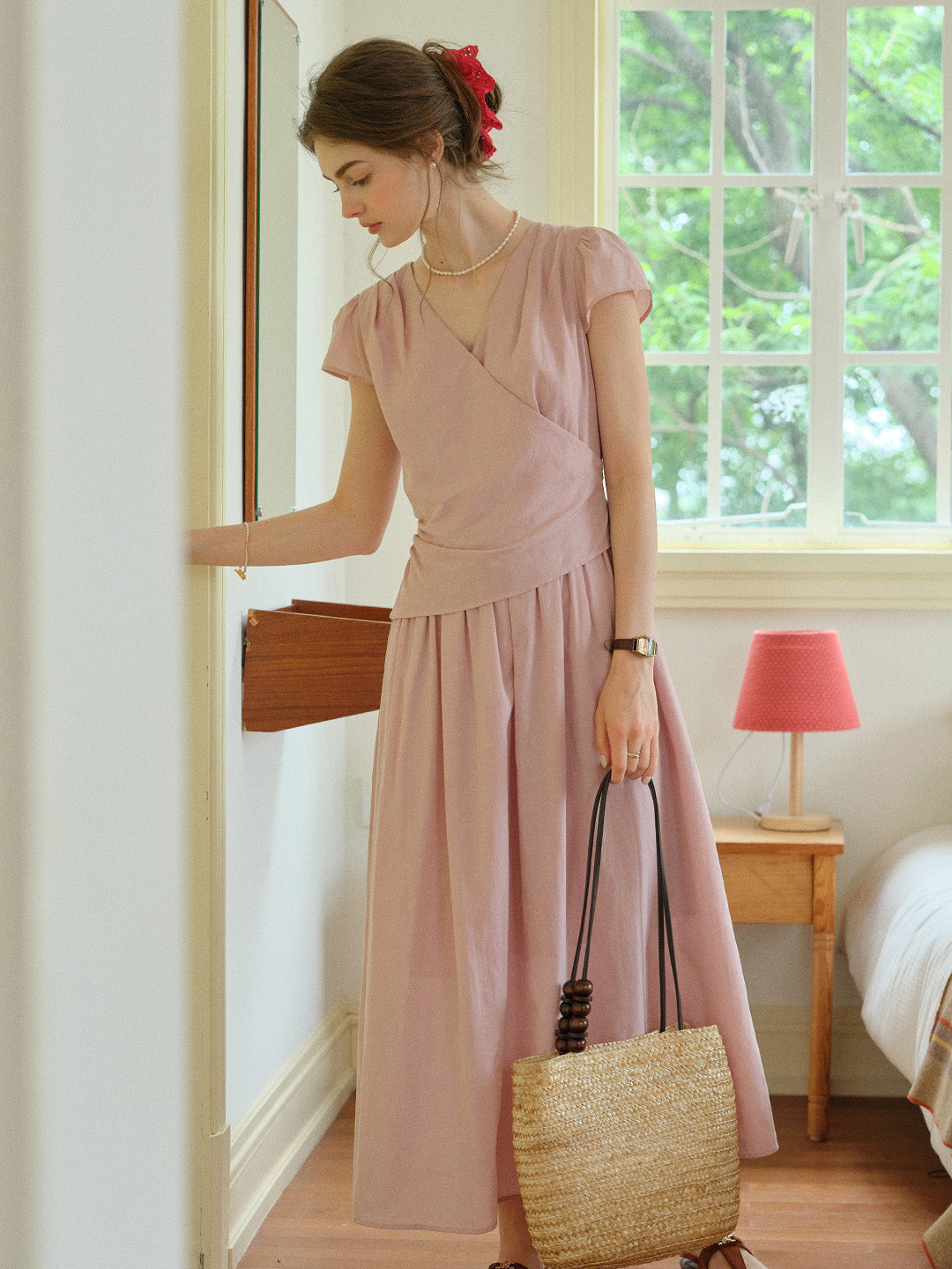 dress with loose neckline Jessamine V-Neck Loose Dress