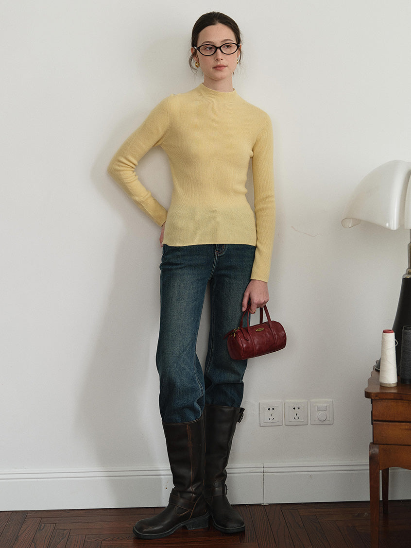 Sabra Ribbed Wool-Cashmere Sweater