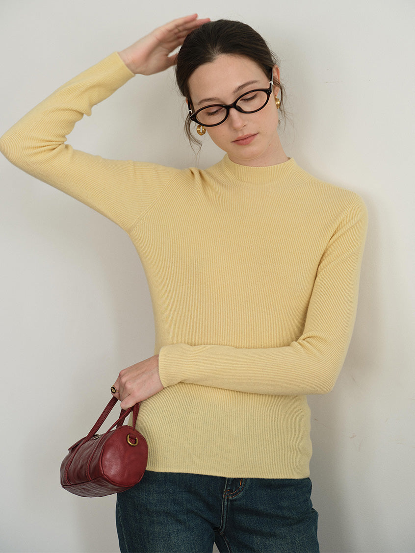 Sabra Ribbed Wool-Cashmere Sweater