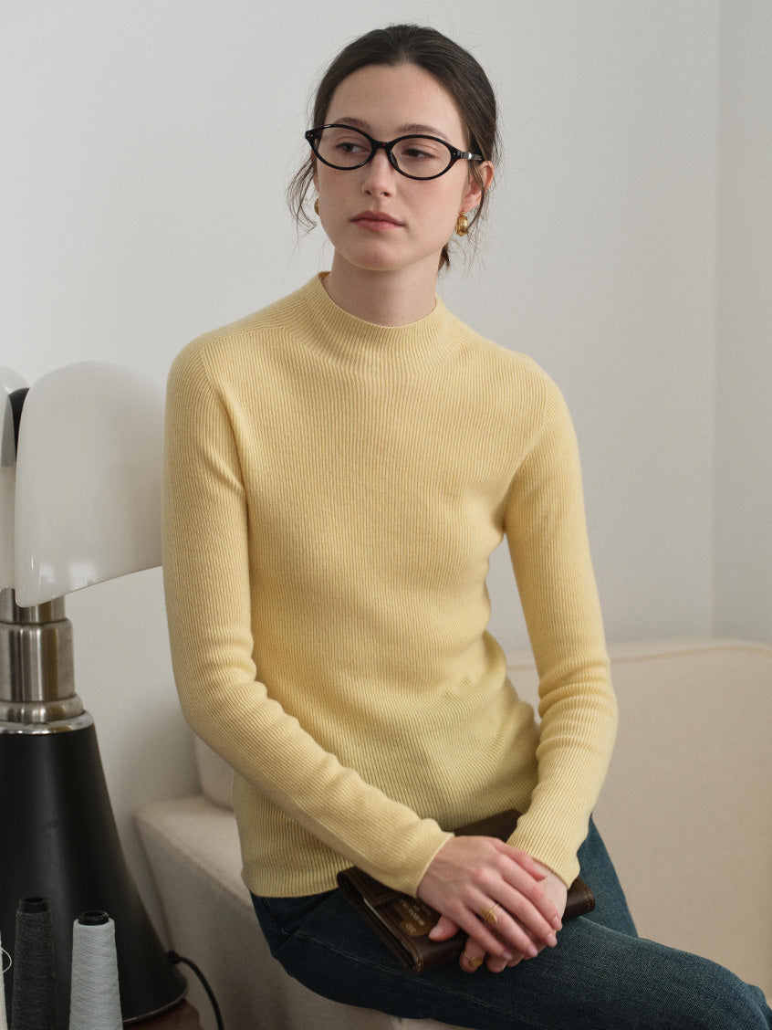 Sabra Ribbed Wool-Cashmere Sweater