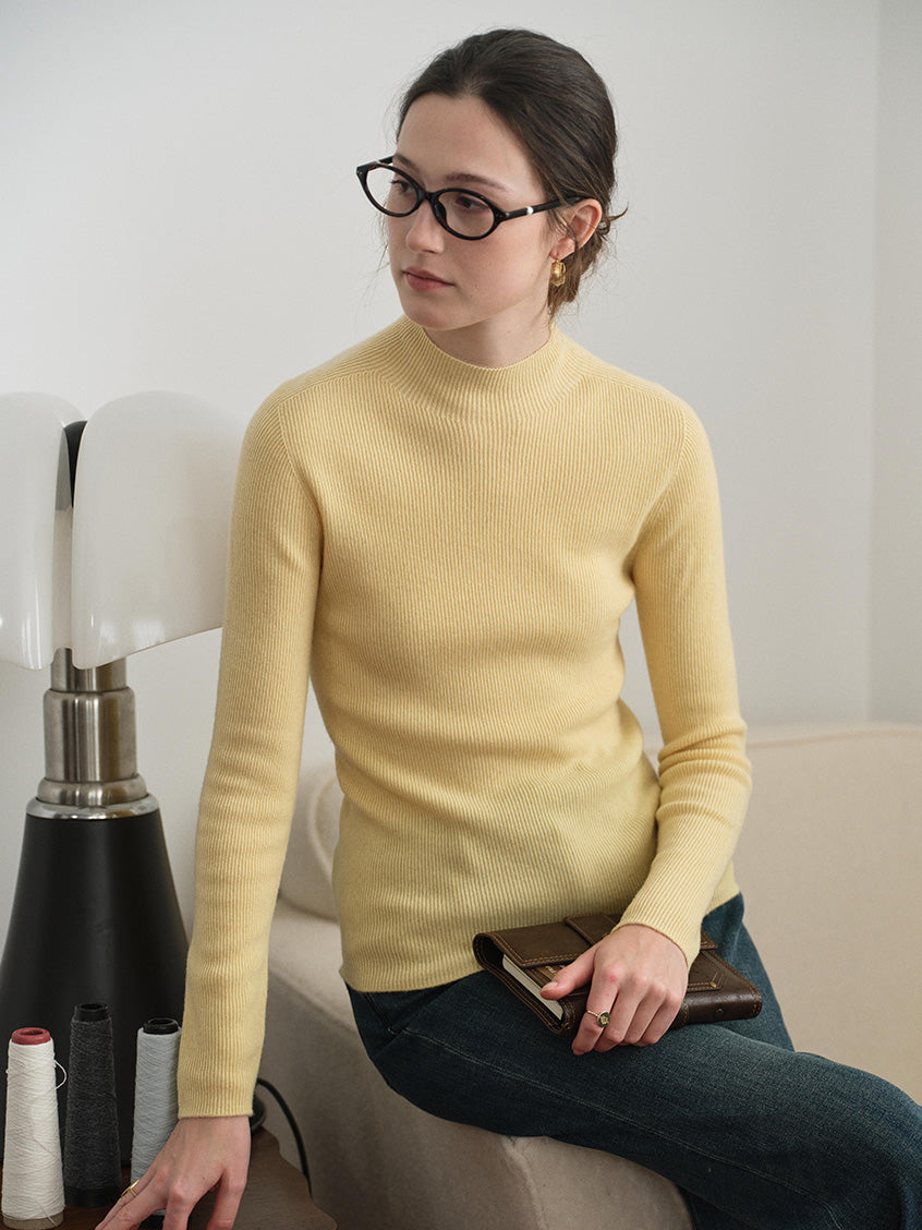 Sabra Ribbed Wool-Cashmere Sweater