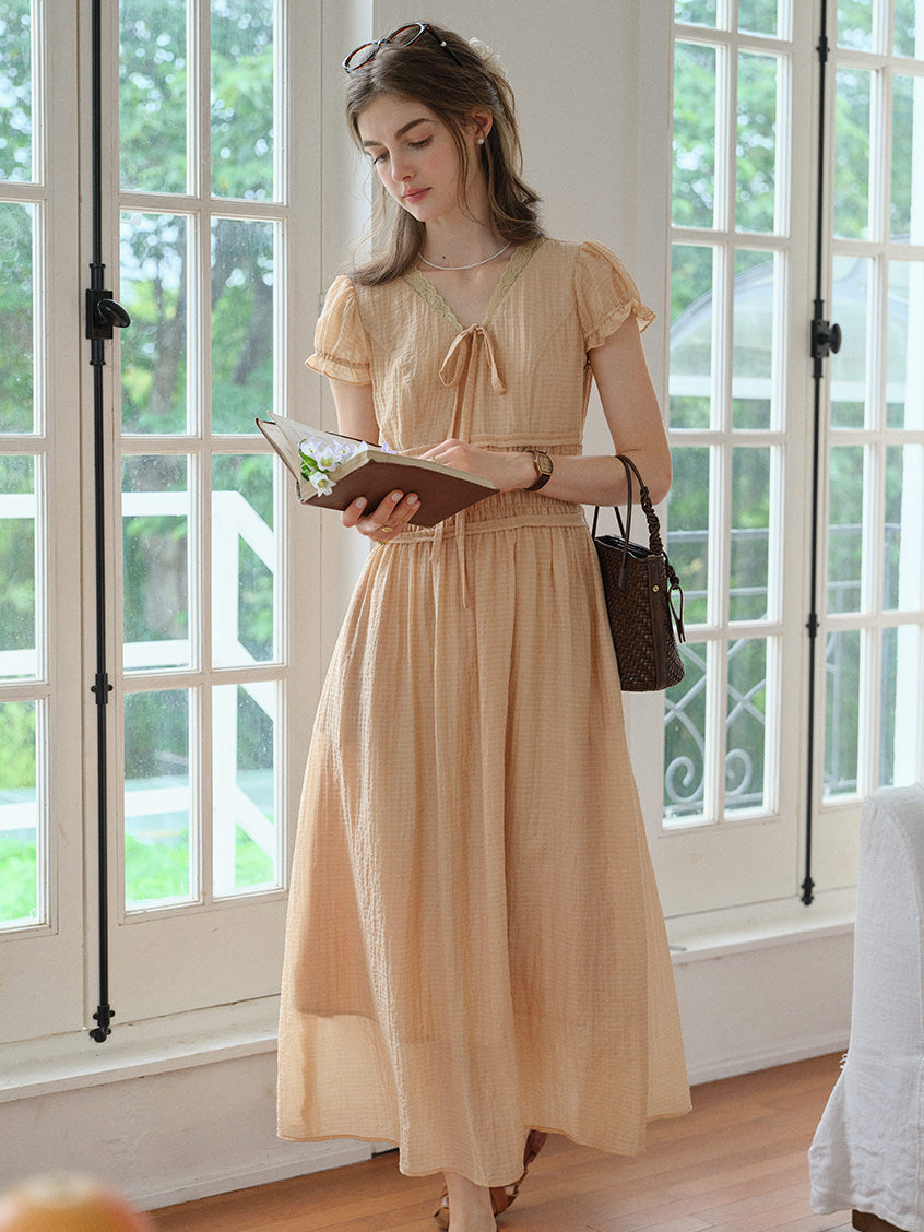 Myla French Lace V-Neck Dress