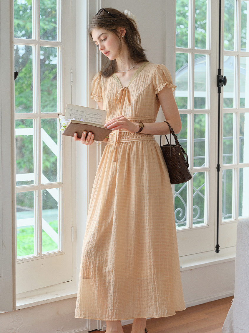 Myla French Lace V-Neck Dress