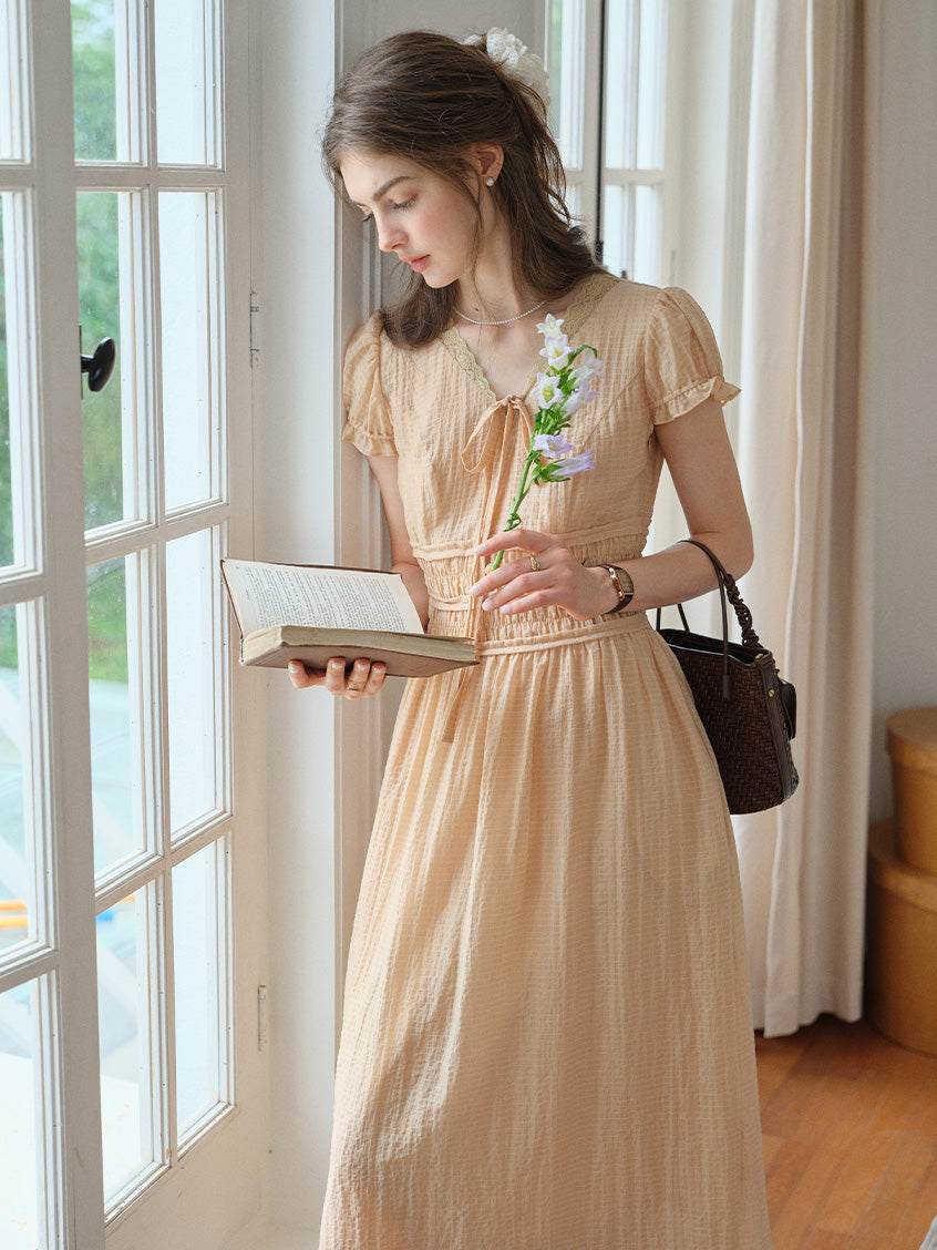 Myla French Lace V-Neck Dress