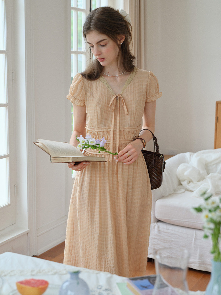Myla French Lace V-Neck Dress