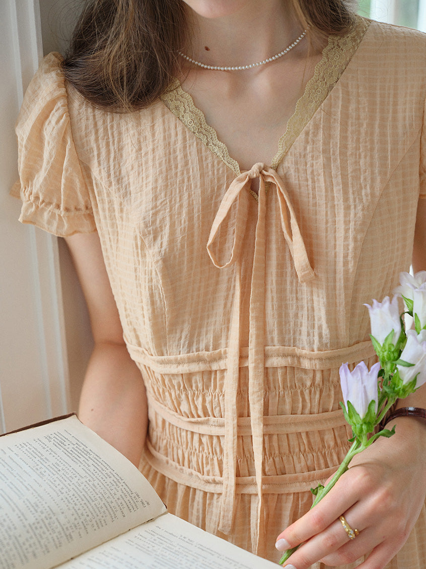 Myla French Lace V-Neck Dress