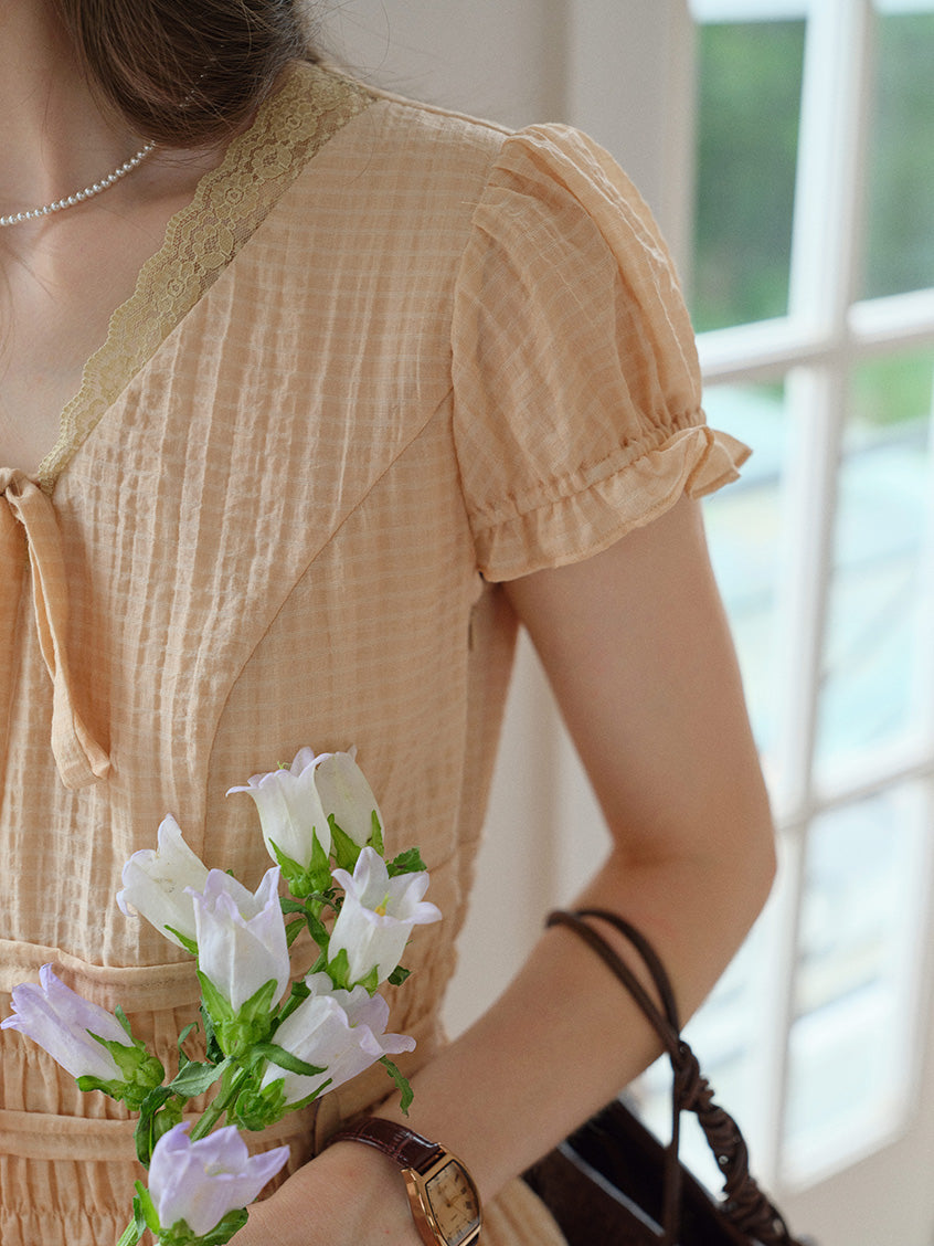 Myla French Lace V-Neck Dress