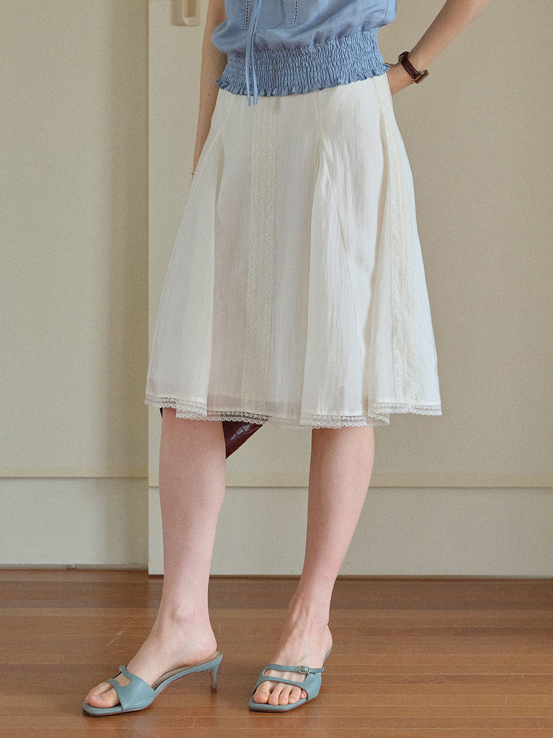 Vanessa French Loose Midi Skirt
