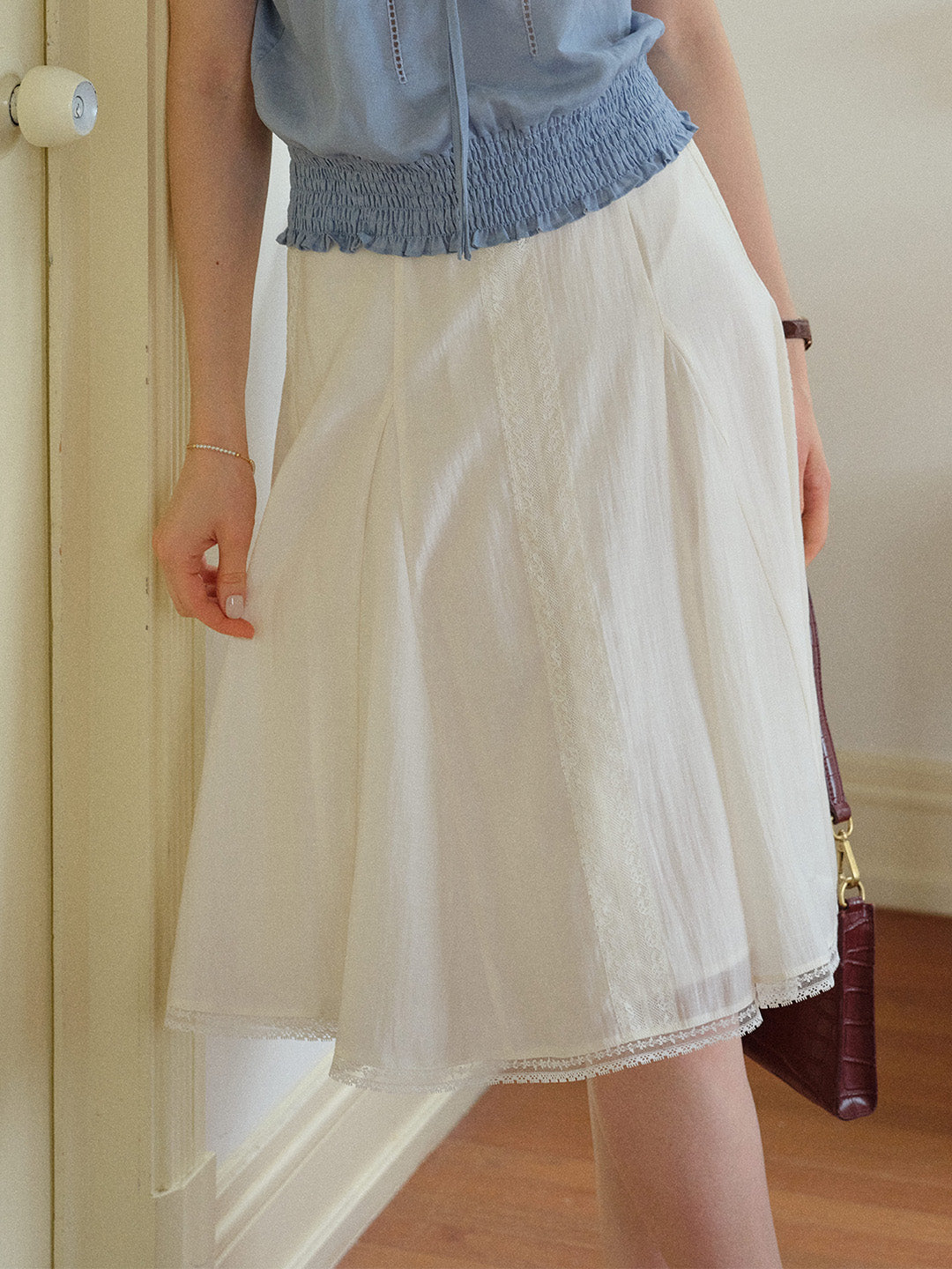 Vanessa French Loose Midi Skirt