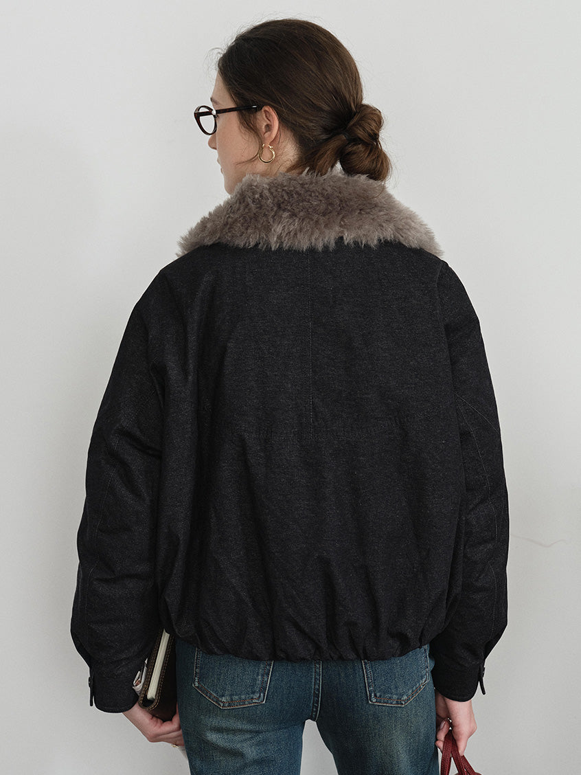 Roisin Toggle-Front Faux-Fur Padded Jacket