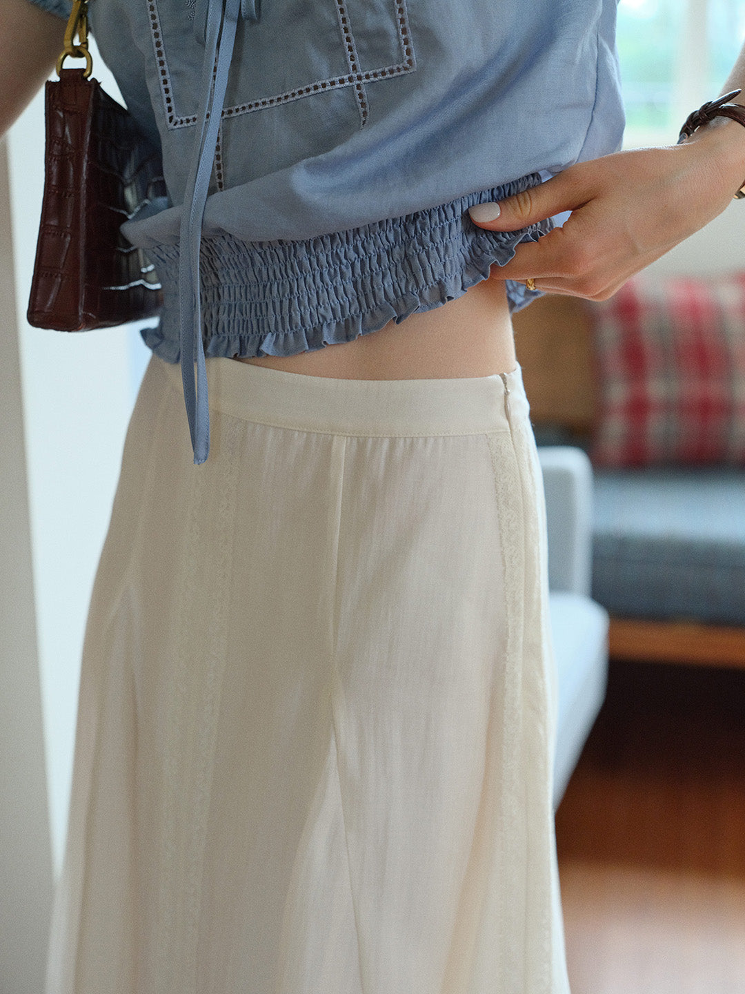 Vanessa French Loose Midi Skirt