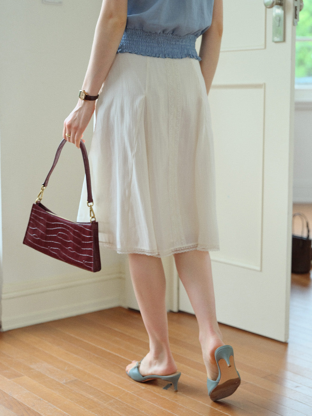 Vanessa French Loose Midi Skirt