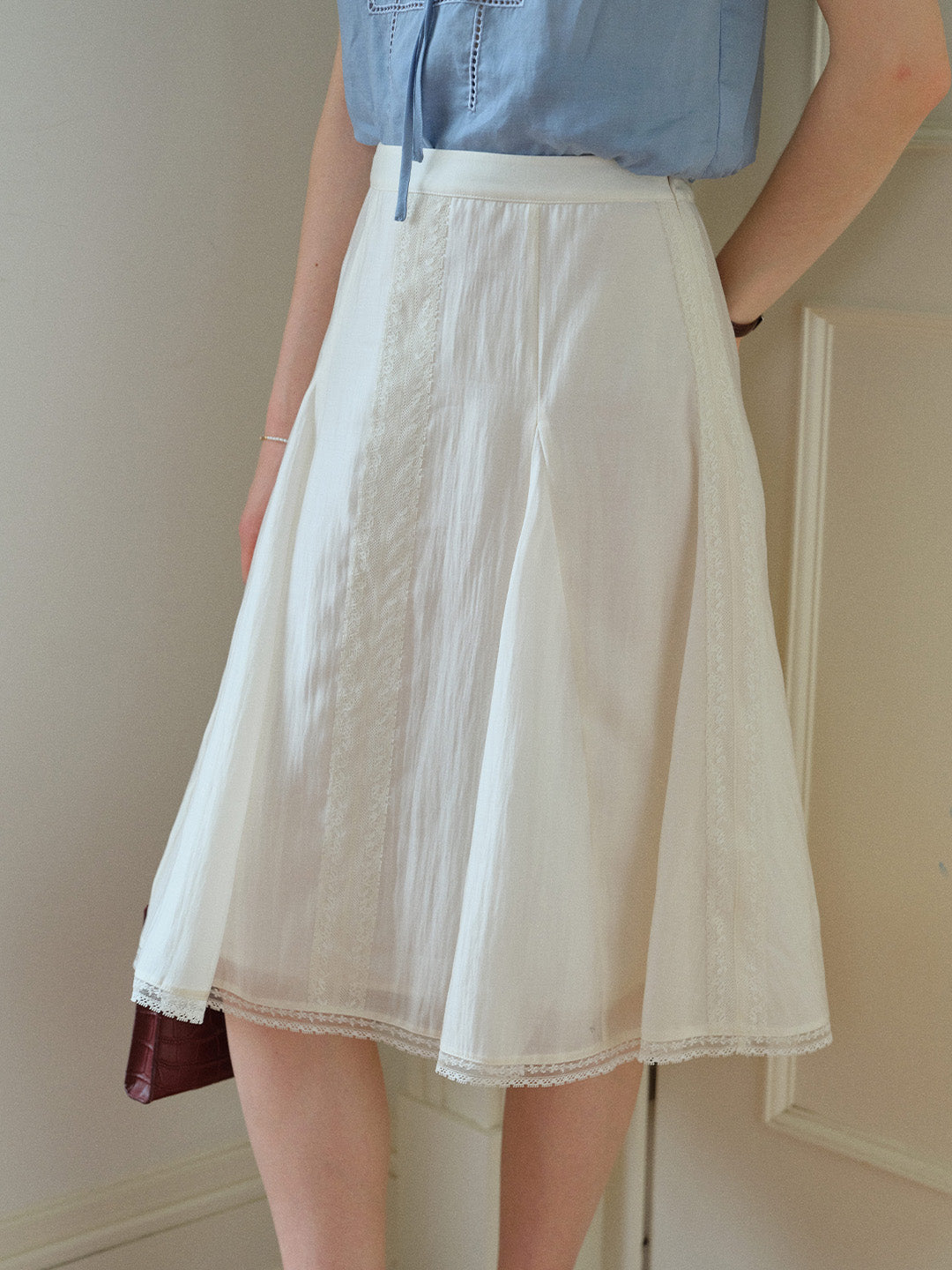 Vanessa French Loose Midi Skirt