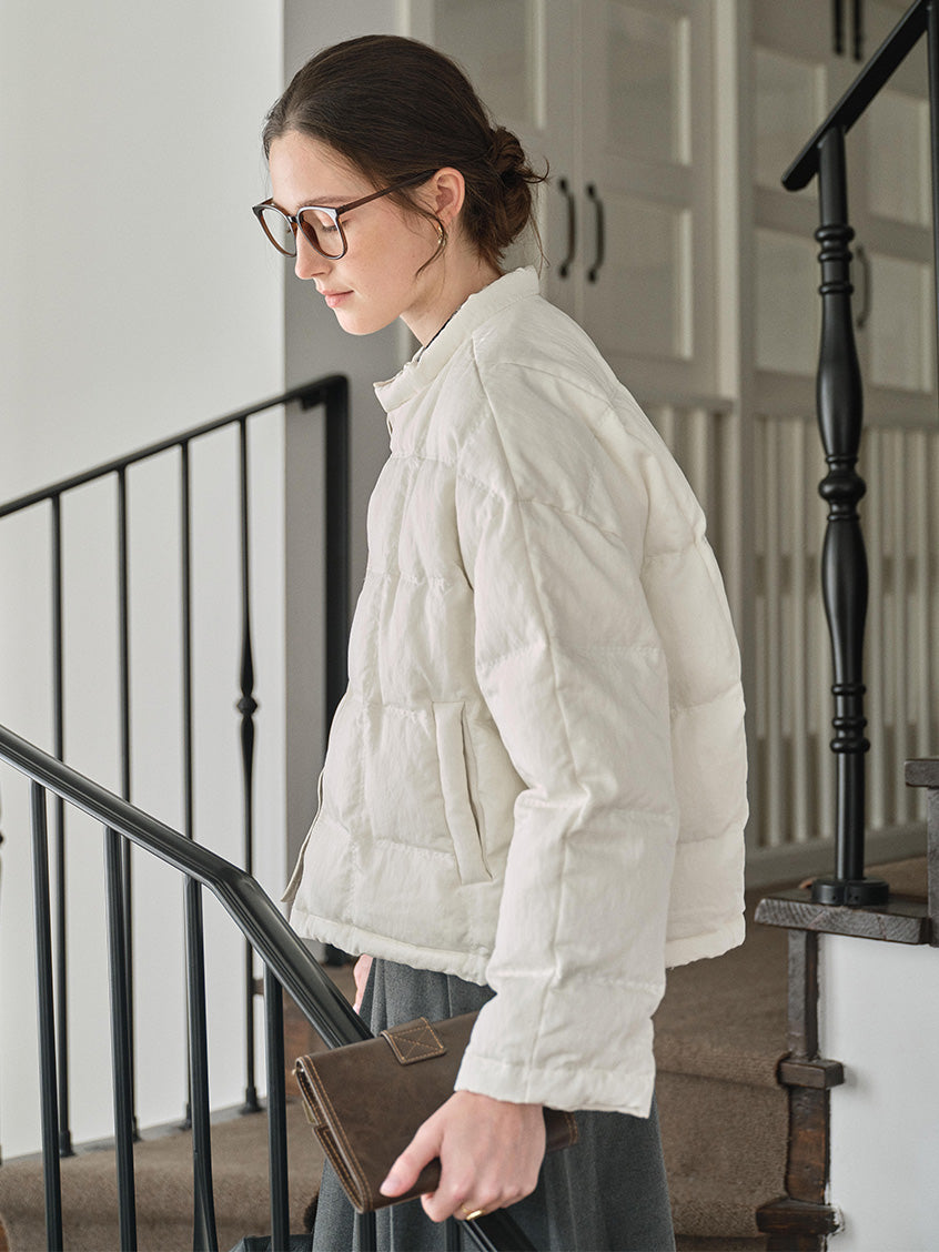 Cassandre Stand-Collar Padded Jacket
