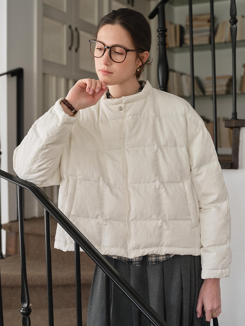 Cassandre Stand-Collar Padded Jacket