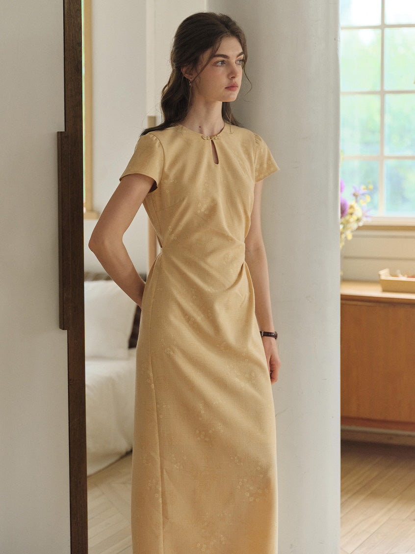 Nadia Round Neck Floral Slim Fit Dress