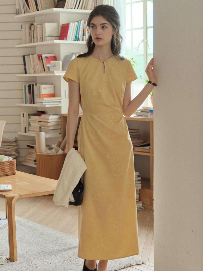 Nadia Round Neck Floral Slim Fit Dress