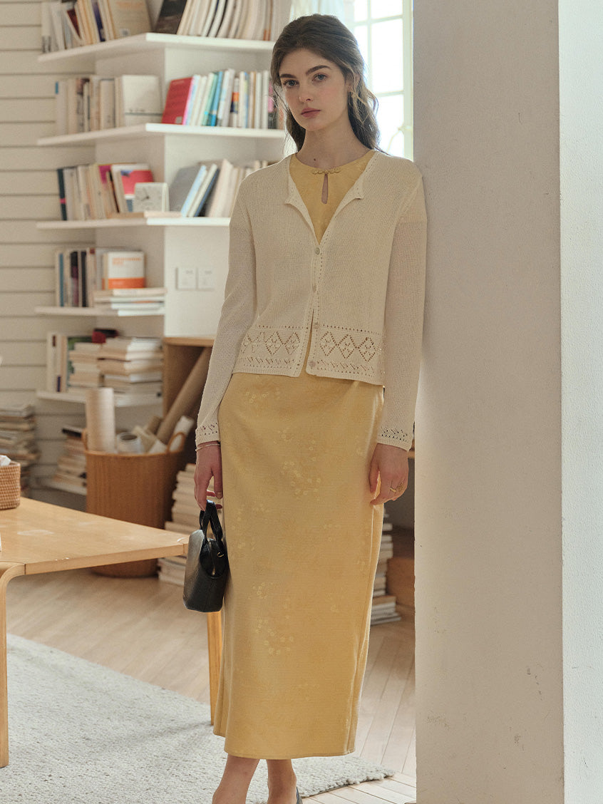 Nadia Round Neck Floral Slim Fit Dress