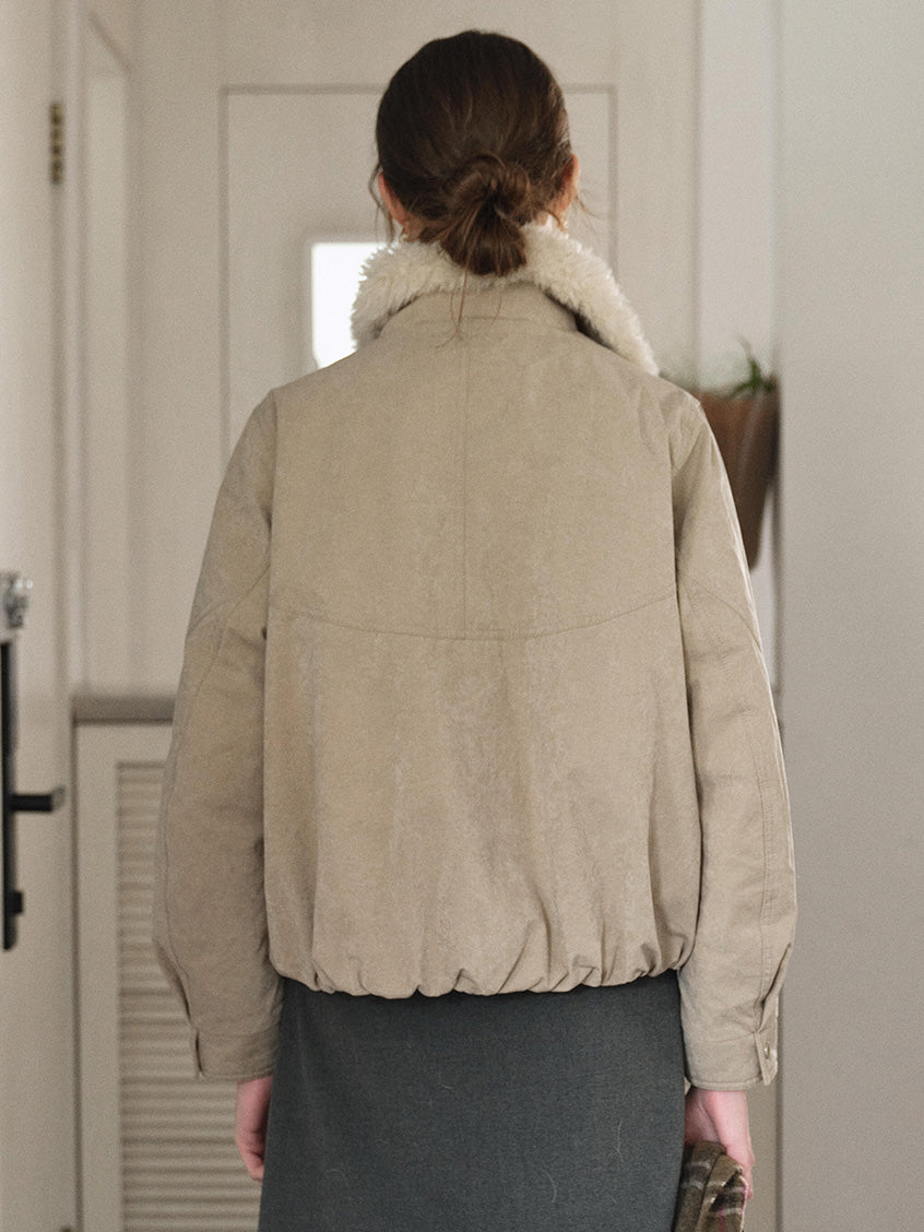 Roisin Toggle-Front Faux-Fur Padded Jacket