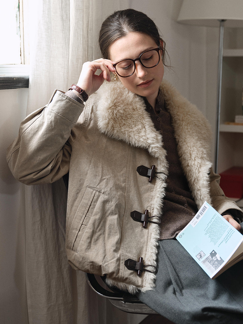 Roisin Toggle-Front Faux-Fur Padded Jacket