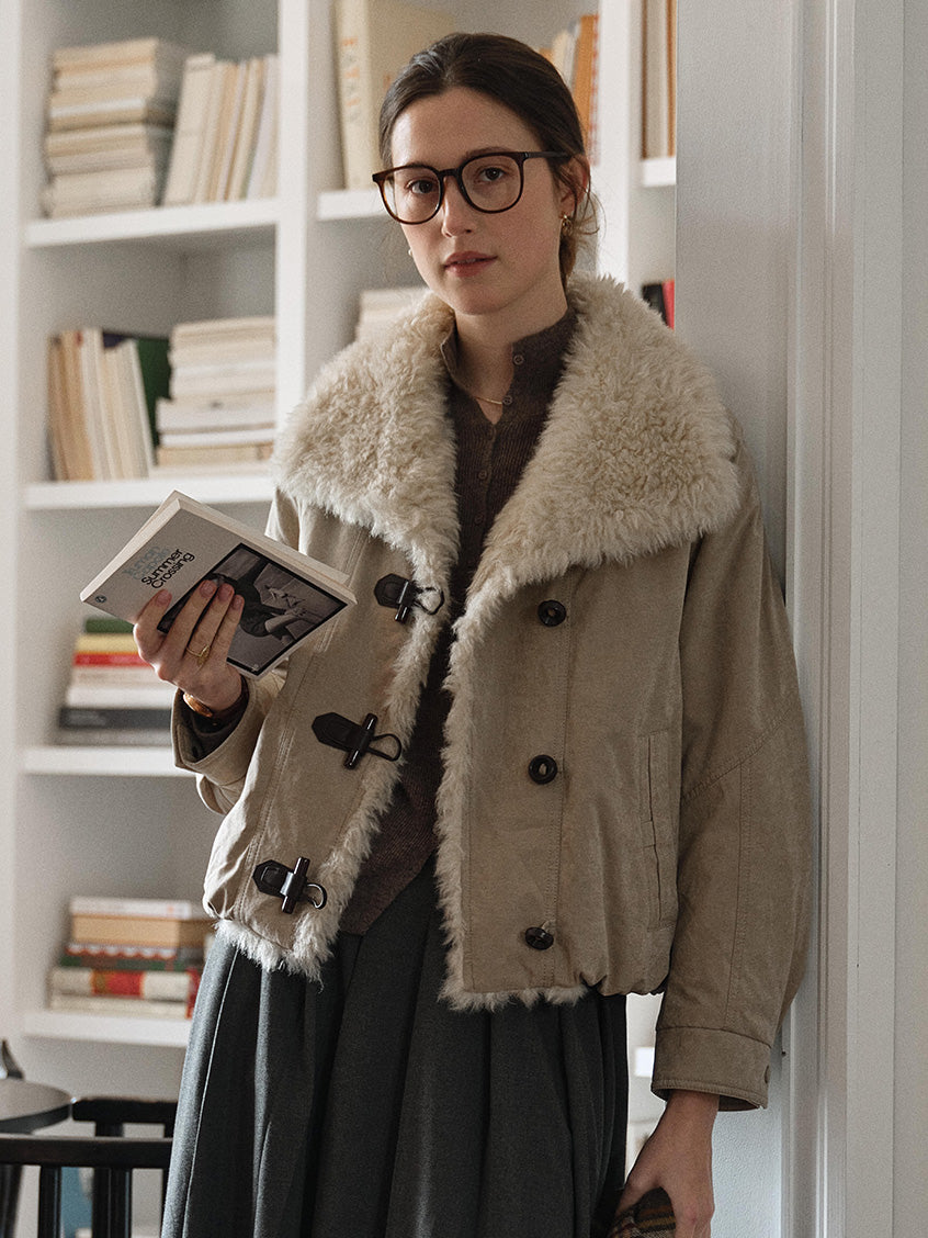 Roisin Toggle-Front Faux-Fur Padded Jacket