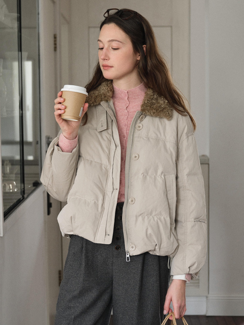 Orsina Faux-Fur Collar Padded Jacket
