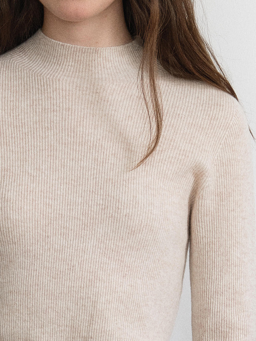 Sabra Ribbed Wool-Cashmere Sweater