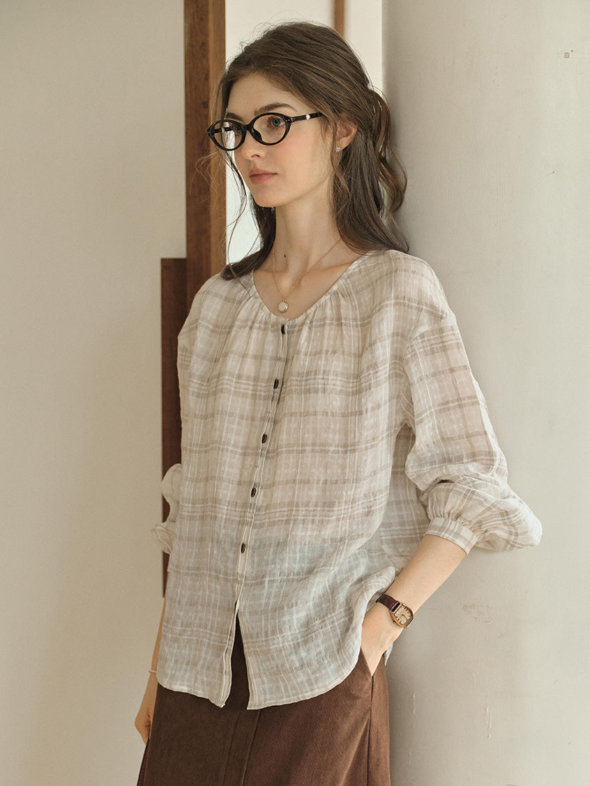 Leilani Round Neck Loose Blouse