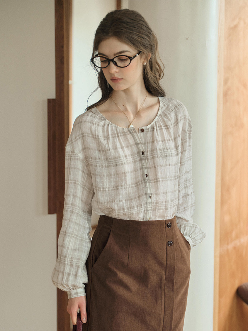 Leilani Round Neck Loose Blouse