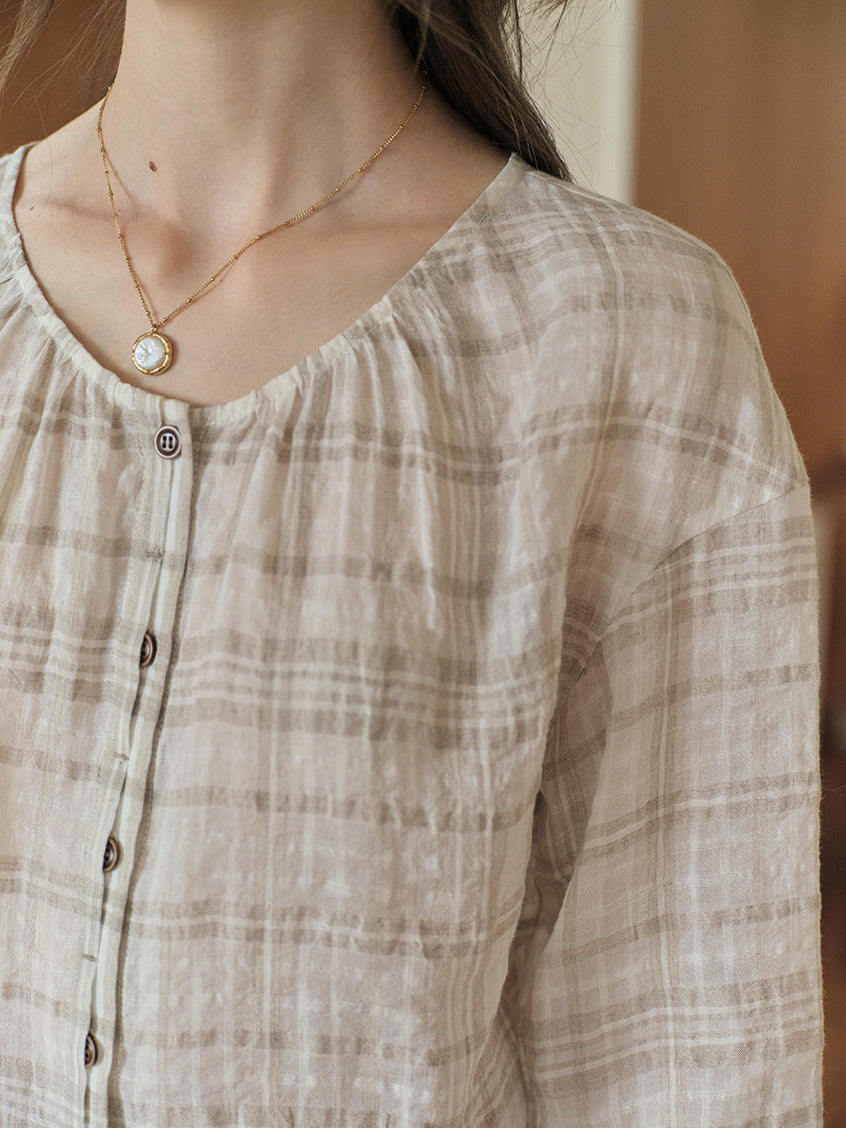 Leilani Round Neck Loose Blouse
