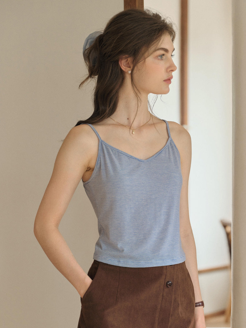 Penelope V-Neck Strap Vest and Blouse